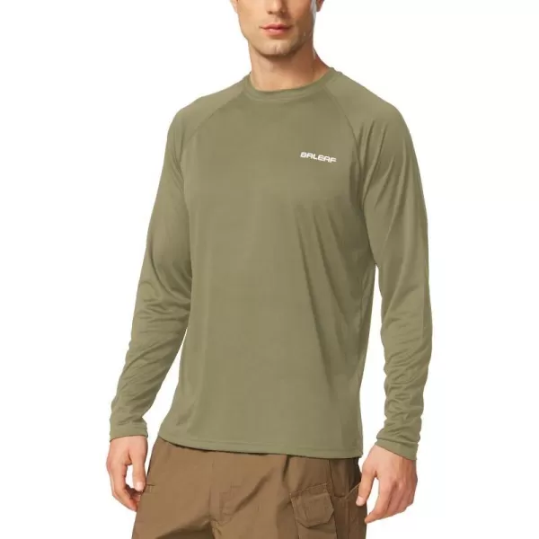 BALEAF Mens Sun Protection Shirts UV SPF UPF 50 Long Sleeve Rash Guard Fishing Running Quick Dry Lightweight01slate Green