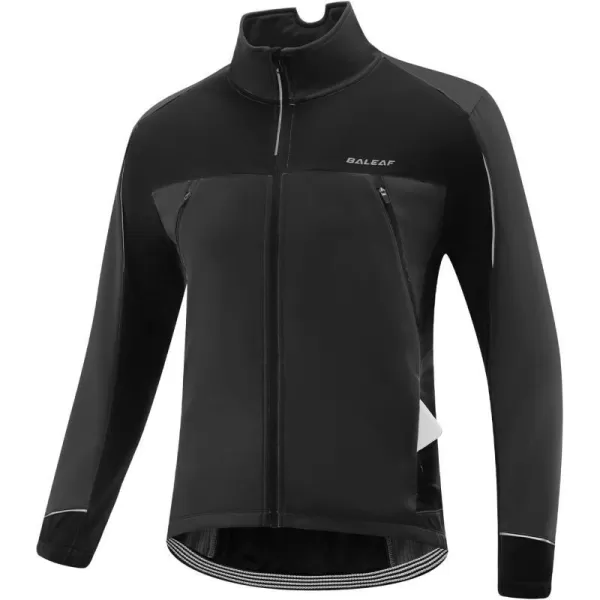 BALEAF Mens Winter Jacket Windproof Softshell Thermal Warm Pockets Cycling Running Mountain Biking Cold Weather Gear01black