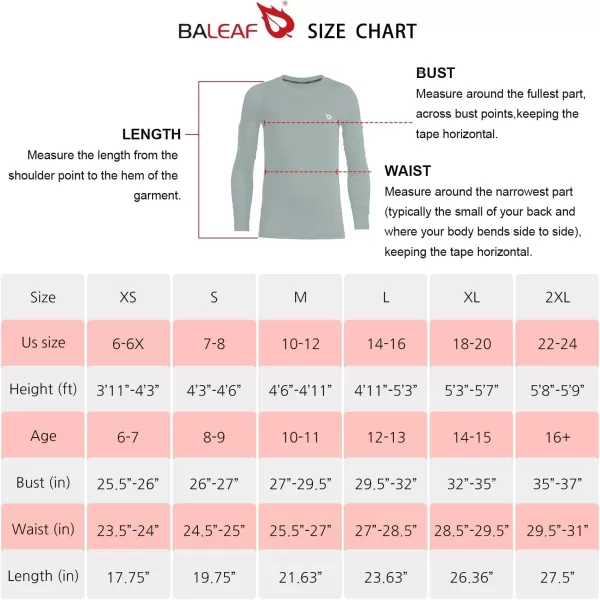 BALEAF Boys Compression Shirt Long Sleeve Youth Undershirts Kids Football Baseball Baselayer Cold Gear Quick DryWhite