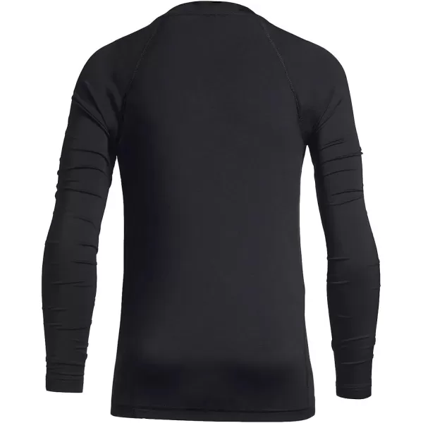 BALEAF Boys Thermal Compression Shirts Youth Long Sleeve Fleece Base Layer Soccer Football Cold GearCrew Neck Black