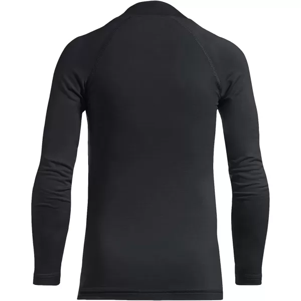 BALEAF Boys Thermal Compression Shirts Youth Long Sleeve Fleece Base Layer Soccer Football Cold GearMock Neck Blackfleece Lined