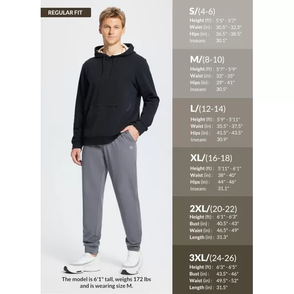 BALEAF Mens 2730 Cotton Sweatpants Sports Running Hiking Joggers Pants Lightweight Lounge Pocketed Pajamas 78 LengthGrey