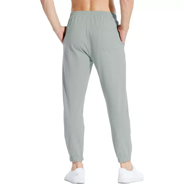 BALEAF Mens 2730 Cotton Sweatpants Sports Running Hiking Joggers Pants Lightweight Lounge Pocketed Pajamas 78 LengthGrey