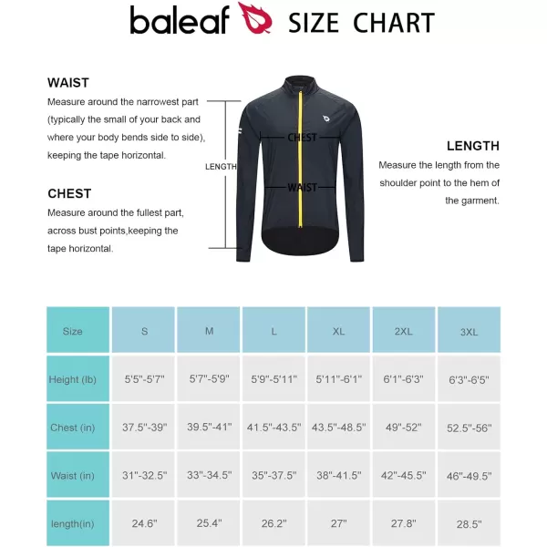 BALEAF Mens Cycling Windbreaker Jackets Lightweight Windproof Packable Pockets Reflective Waterresistant UPF40 All Weather03black