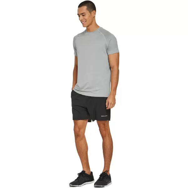 BALEAF Mens Running Workout Shirts Short Sleeve Athletic TShirt Quick DryA013heather Light Gray