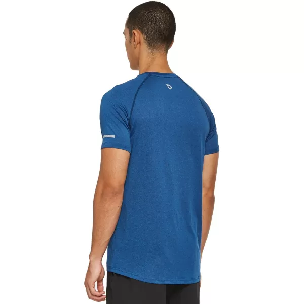 BALEAF Mens Running Workout Shirts Short Sleeve Athletic TShirt Quick DryA015heather Blue