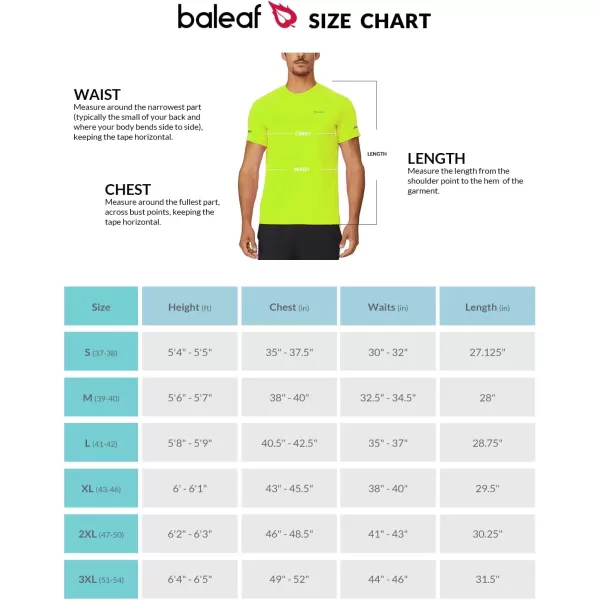 BALEAF Mens Running Workout Shirts Short Sleeve Athletic TShirt Quick DryA021fluorescent Green