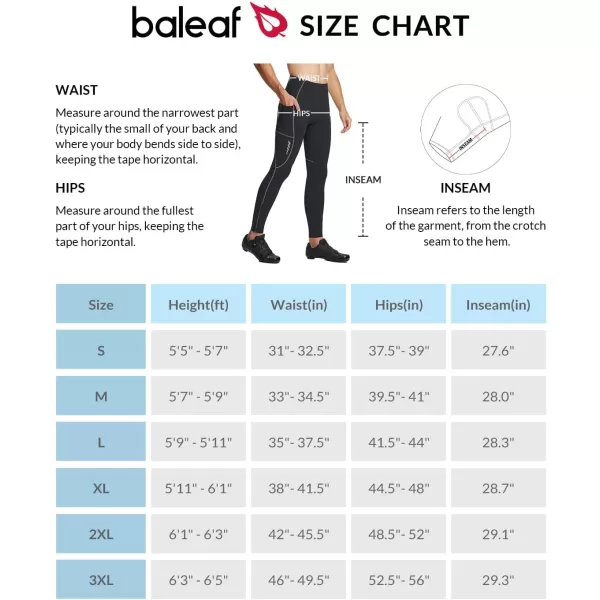 BALEAF Mens Thermal Cycling Pants 4D Padded Winter Bike Tights Fleece Lined Bicyble Riding LeggingsBlackGrey