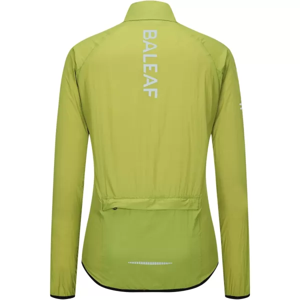 BALEAF Womens Cycling Jacket Lightweight UPF40 WindBreaker Water Resistant Full Zip Long Sleeve Running Hiking01green