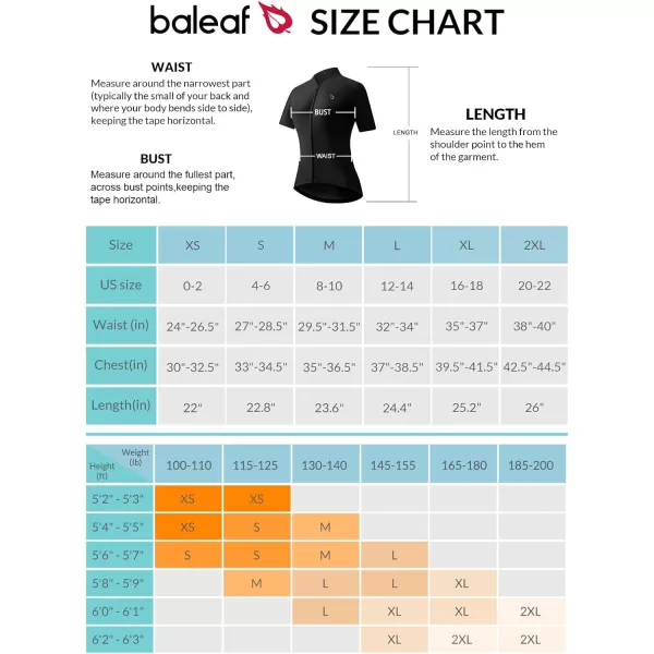 BALEAF Womens Cycling Jersey Short Sleeve Bike Shirts with Pockets Bicycle Biking Tops Breathable SummerBlack