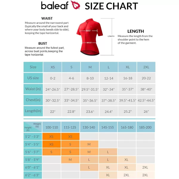 BALEAF Womens Cycling Jersey Short Sleeve Bike Shirts with Pockets Bicycle Biking Tops Breathable SummerRed