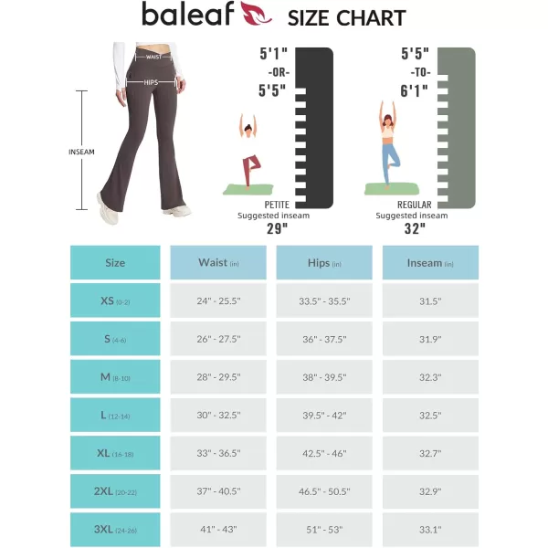 BALEAF Womens Flare Leggings with Zipper Pockets Crossover High Waist Bootcut Yoga Pants Tummy Control Bell Bottom LeggingsBrown