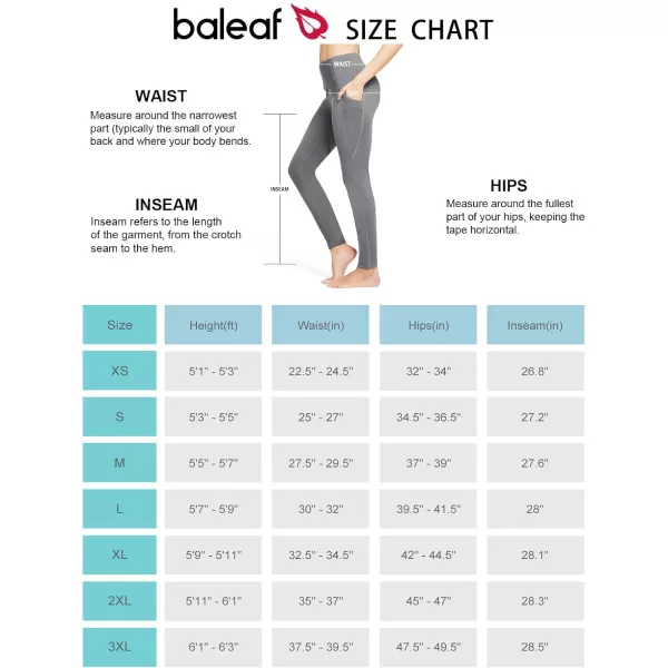 BALEAF Womens Fleece Lined Leggings Thermal Warm Winter Tights High Waisted Yoga Pants Cold Weather with Pockets3 Pockets Grey