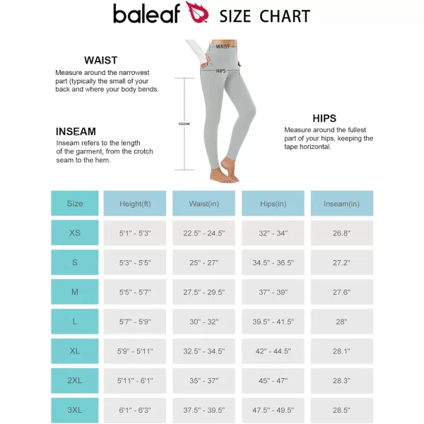 BALEAF Womens Fleece Lined Leggings Thermal Warm Winter Tights High Waisted Yoga Pants Cold Weather with Pockets3 Pockets Light Grey