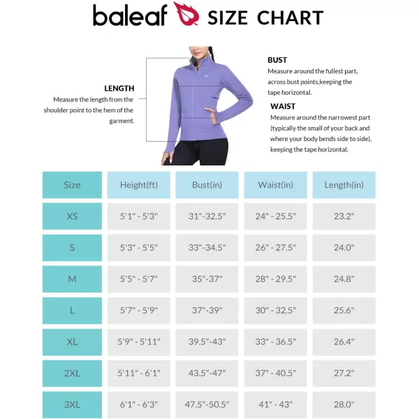 BALEAF Womens Fleece Running Jacket Water Resistant Full Zip Winter Cold Weather Gear Thermal Cycling Workout JacketsPurple