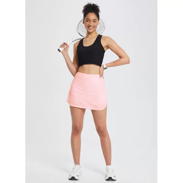 BALEAF Womens Pleated Tennis Skirts High Waisted Lightweight Athletic Golf Skorts Skirts with Shorts PocketsPink