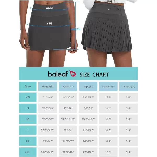 BALEAF Womens Pleated Tennis Skirts High Waisted Lightweight Athletic Golf Skorts Skirts with Shorts PocketsSmoky Purple Ash