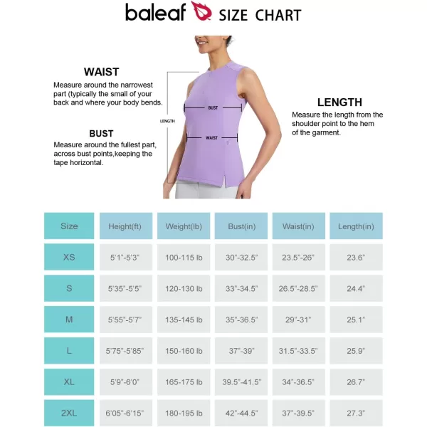 BALEAF Womens Sleeveless Golf Shirt Quarter Zip Side Pocket Lightweight Quick Dry Collarless Tank Tops TennisPurple