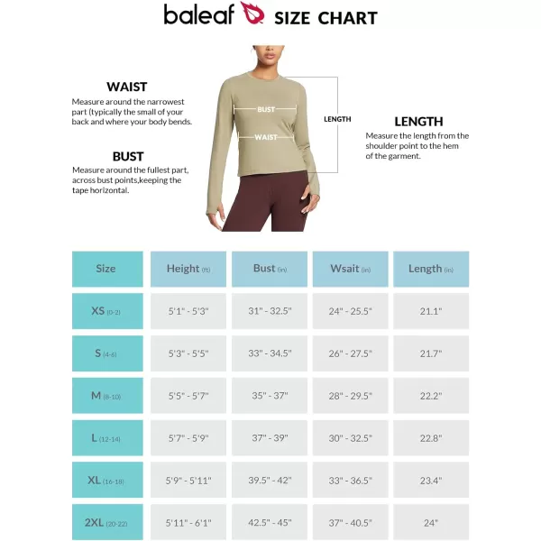 BALEAF Womens Thermal Long Sleeve Running Shirt Fleece Workout Tops with Thumb Hole Pocket Athletic Yoga Cold Weather GearBrown