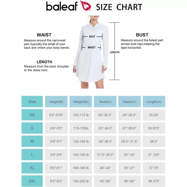 BALEAF Womens UPF 50 Long Sleeve Beach Cover Up Dress Sun Protection Quick Dry Zip Summer Dresses Pockets ThumbholesWhite