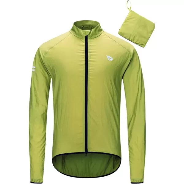 BALEAF Mens Cycling Windbreaker Jackets Lightweight Windproof Packable Pockets Reflective Waterresistant UPF40 All Weather01green