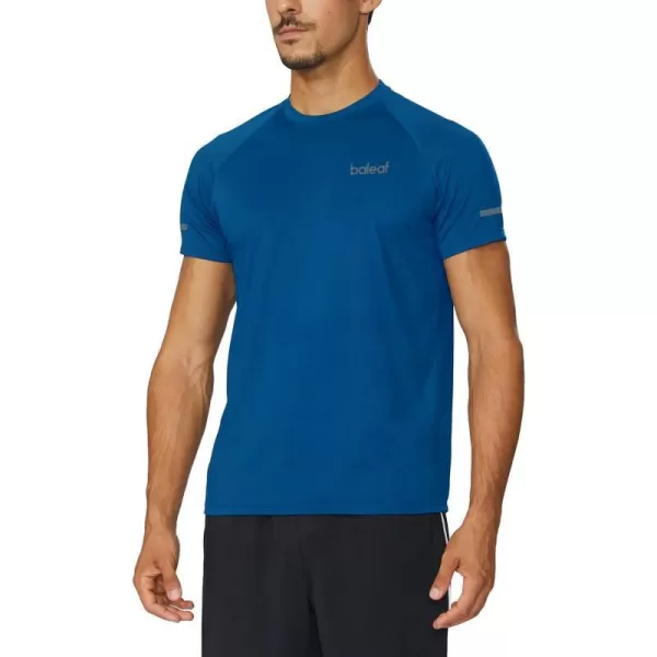 BALEAF Mens Running Workout Shirts Short Sleeve Athletic TShirt Quick DryA007royal Blue