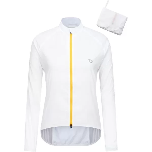 BALEAF Womens Cycling Jacket Lightweight UPF40 WindBreaker Water Resistant Full Zip Long Sleeve Running Hiking02white