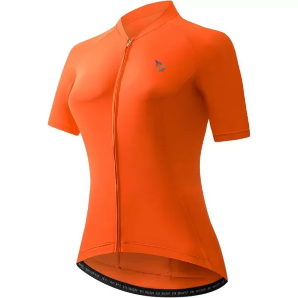 BALEAF Womens Cycling Jersey Short Sleeve Bike Shirts with Pockets Bicycle Biking Tops Breathable SummerOrange