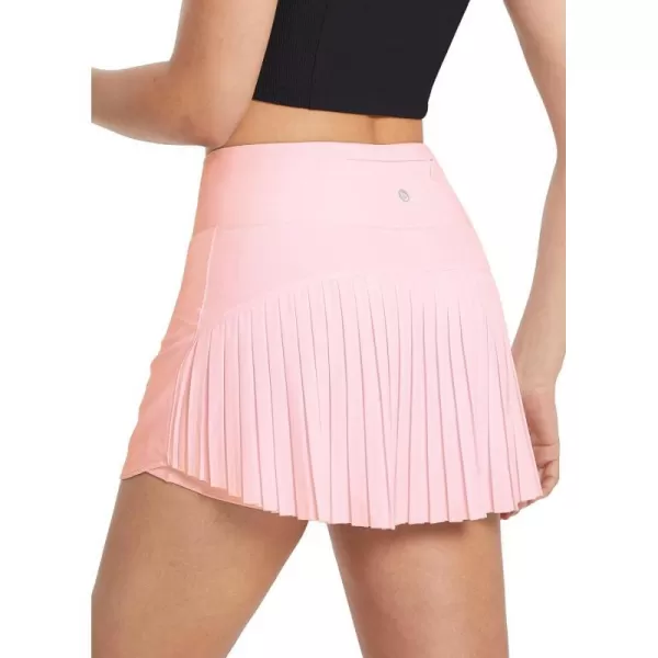 BALEAF Womens Pleated Tennis Skirts High Waisted Lightweight Athletic Golf Skorts Skirts with Shorts PocketsPink