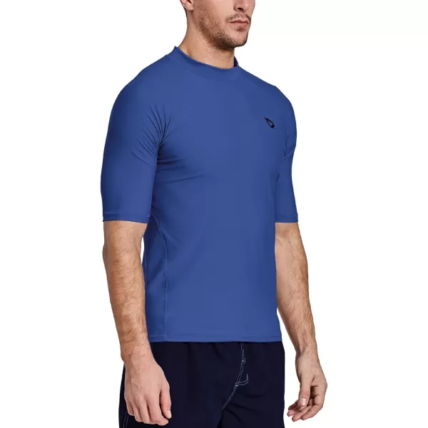 BALEAF Mens Rash Guard Short Sleeve Swim Shirt UPF 50 Sun Protection Quick Dry Compression Shirt RashguardTwilight Blue