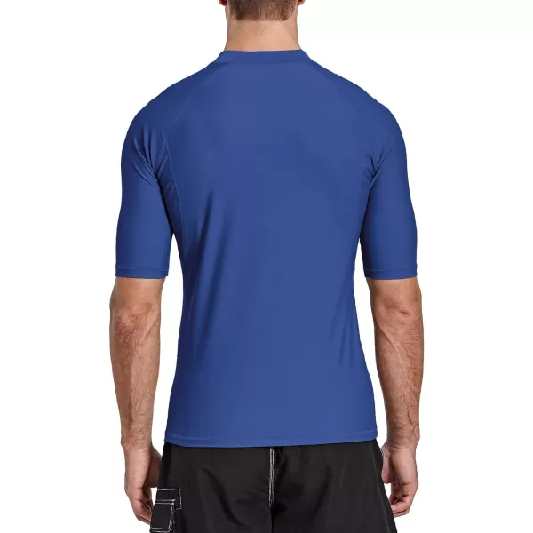 BALEAF Mens Rash Guard Short Sleeve Swim Shirt UPF 50 Sun Protection Quick Dry Compression Shirt RashguardTwilight Blue