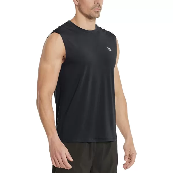 BALEAF Mens Tank Tops Sleeveless Shirts Gym Workout Running Athletic Quick Dry TechBlack