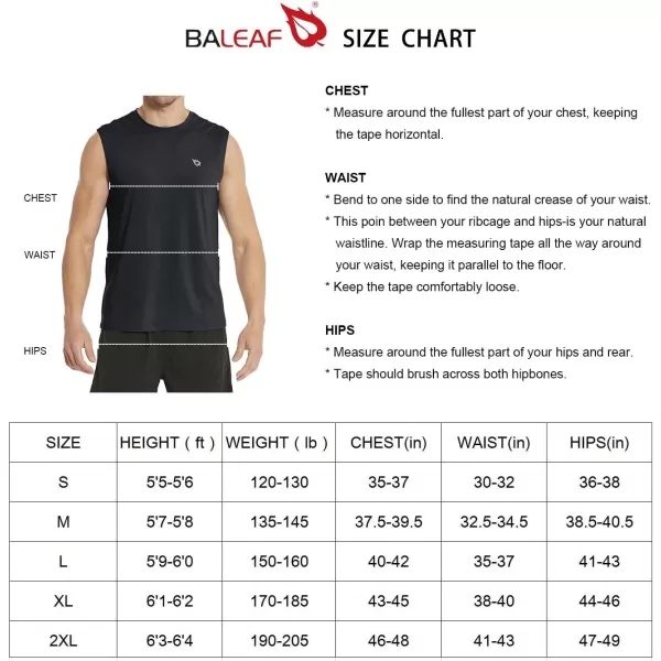 BALEAF Mens Tank Tops Sleeveless Shirts Gym Workout Running Athletic Quick Dry TechWhite