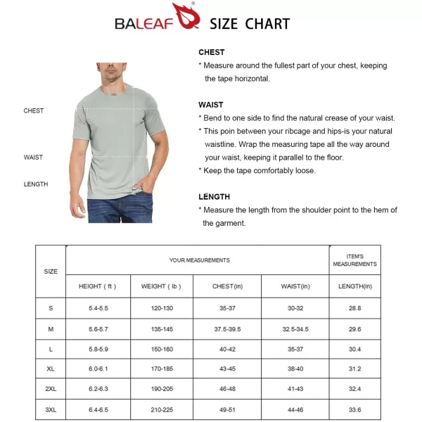 BALEAF Mens UPF 50 Short Sleeve Shirts Lightweight Sun Protection SPF TShirts Fishing Hiking Running01 Short Sleeveocean Blue