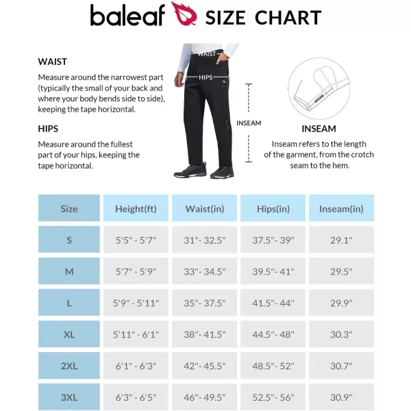 BALEAF Mens Winter Cycling Pants Thermal Mountain Bike Pants Water Resistant Cold Weather Hiking Running Bicycle OutdoorBlack