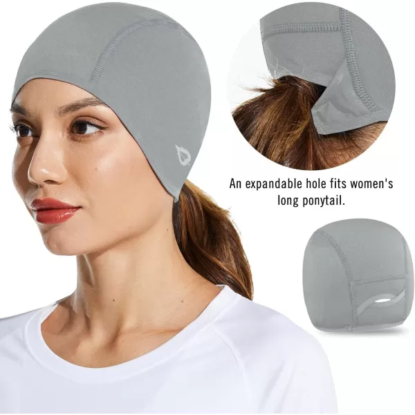 BALEAF Winter Hats Thermal Skull Cap for Men Women Ear Warmers Cold Weather Gear Helmet Liner Cycling Running Ski01grey