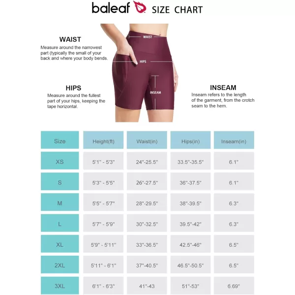 BALEAF Womens 6 High Waisted Swim Shorts UPF 50 Tummy Control Bathing Suit Bottoms Modest Tankini Swimsuits Board ShortsWine