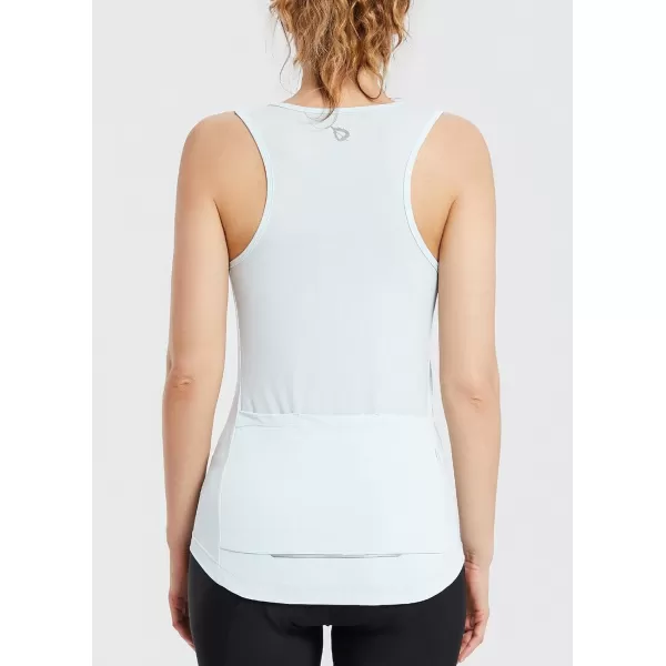 BALEAF Womens Cycling Jersey Sleeveless Bike Tank Top Bicycle Biking Shirt 4 Rear Pockets Summer UPF3004blue