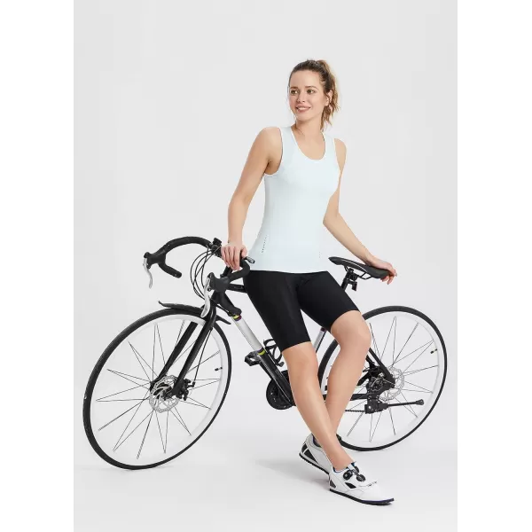 BALEAF Womens Cycling Jersey Sleeveless Bike Tank Top Bicycle Biking Shirt 4 Rear Pockets Summer UPF3004blue