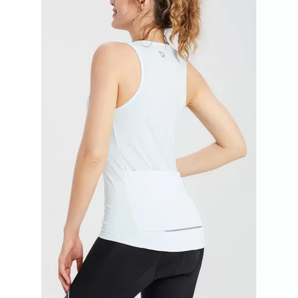 BALEAF Womens Cycling Jersey Sleeveless Bike Tank Top Bicycle Biking Shirt 4 Rear Pockets Summer UPF3004blue
