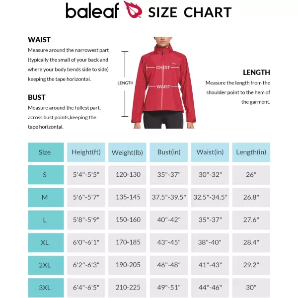 BALEAF Womens Rain Jackets Waterproof Windbreaker Windproof Running Lightweight Cycling Jackets Reflective Packable Hoodedrain jacket 1rosy