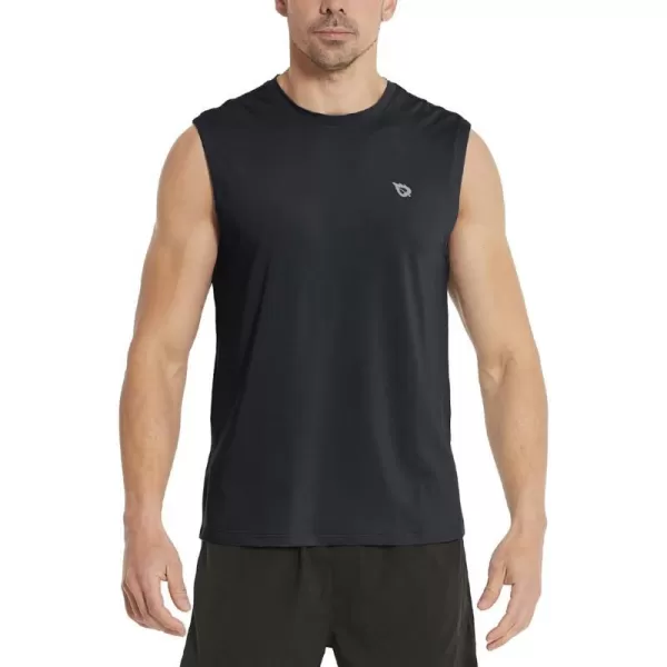 BALEAF Mens Tank Tops Sleeveless Shirts Gym Workout Running Athletic Quick Dry TechBlack