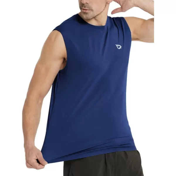 BALEAF Mens Tank Tops Sleeveless Shirts Gym Workout Running Athletic Quick Dry TechNavy