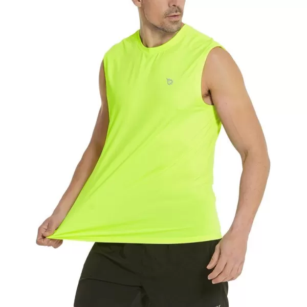 BALEAF Mens Tank Tops Sleeveless Shirts Gym Workout Running Athletic Quick Dry TechNeon Yellow