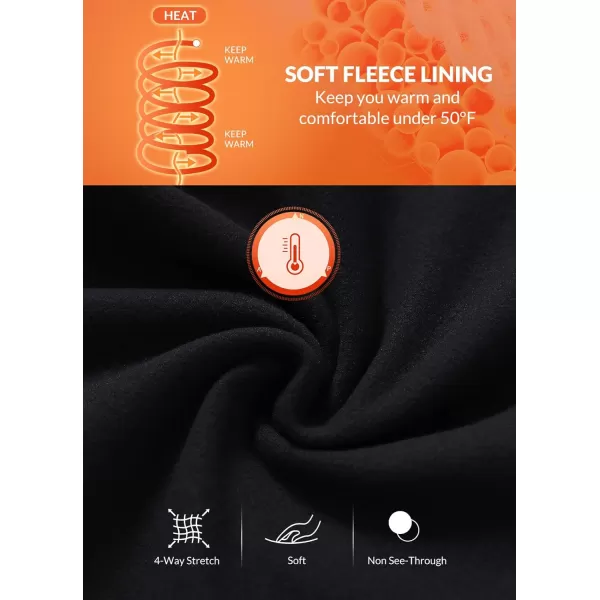 BALEAF Womens Fleece Lined Pants Winter Thermal Warm Flare Leggings Crossover Yoga Pants Bell Bottom with Pockets29black