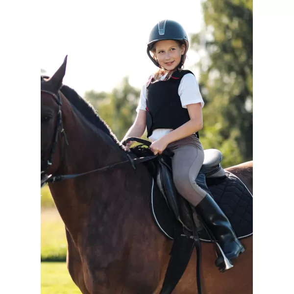 BALEAF Girls Riding Pants Horse Equestrian Breeches Kids Horseback Jodhpurs KneePatch Mid Waist PocketsBlue