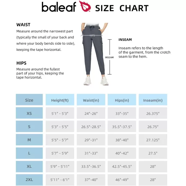 BALEAF Womens Cargo Joggers Hiking Pants Lightweight Quick Dry with Zipper Pockets High Waist Athletic TravelGraycargo Jogger275 Inseam