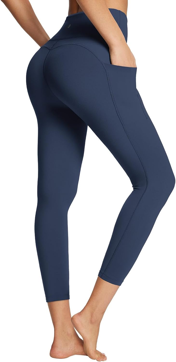 Legging Taille Haute Femme Compression - Pour Yoga, Fitness, Course - Design M-Shape Pour Galbe, Tissu Respirant