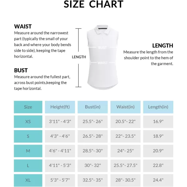 BALEAF Girls Golf Shirts Sleeveless Tank Tops Kids Tennis Polo Shirt 14 Zip Lightweight Quick Dry Casual AthleticWhite