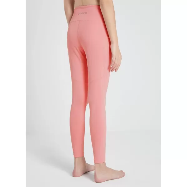 BALEAF Girls Leggings Dance Tights Yoga Pants with Pocket Preppy Clothes Kids Teen Running Athletic Workout BalletPink